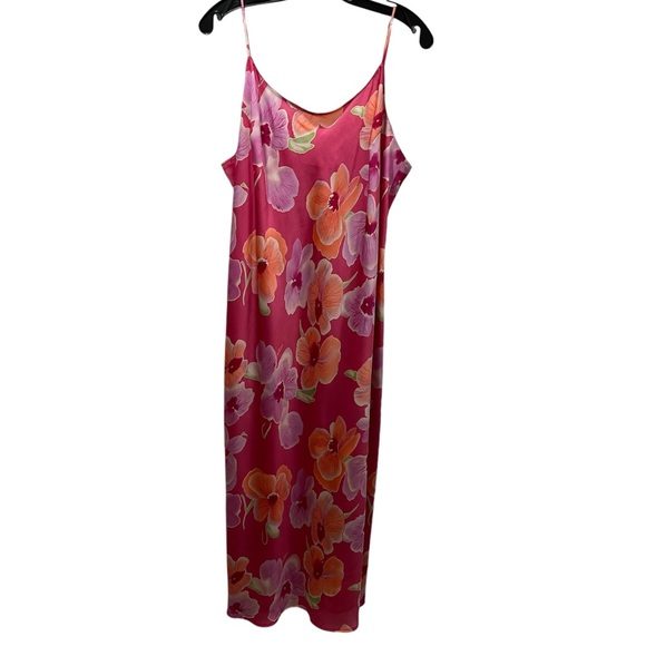 VTG NATORI SLIP DRESS IN A FLORAL PRINT - Picture 3 of 10